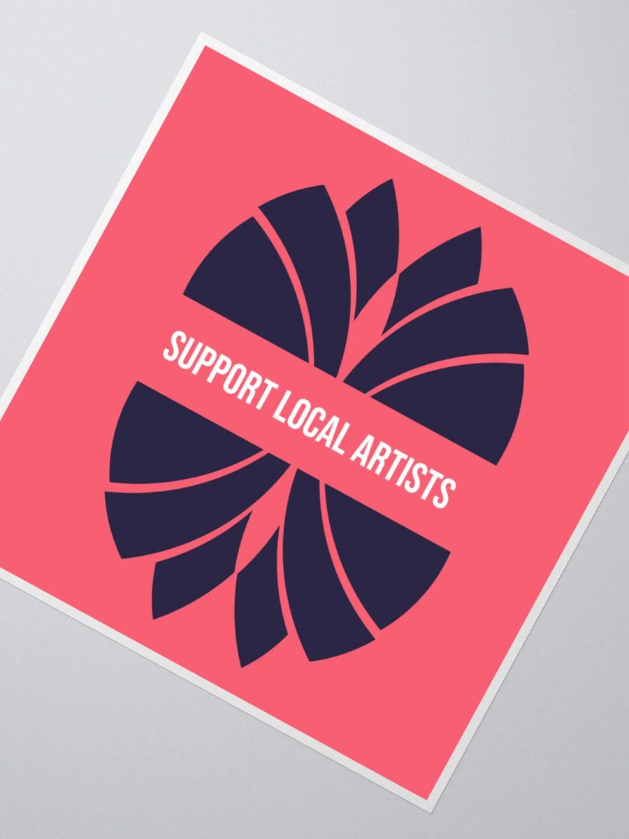SUPPORT LOCAL ARTISTS, ART DECO STYLIZED. Kiss Cut Stickers product image (4)