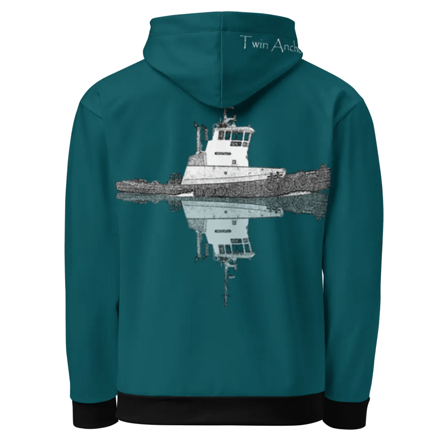 Teal Westrac tug Hoodie product image (3)