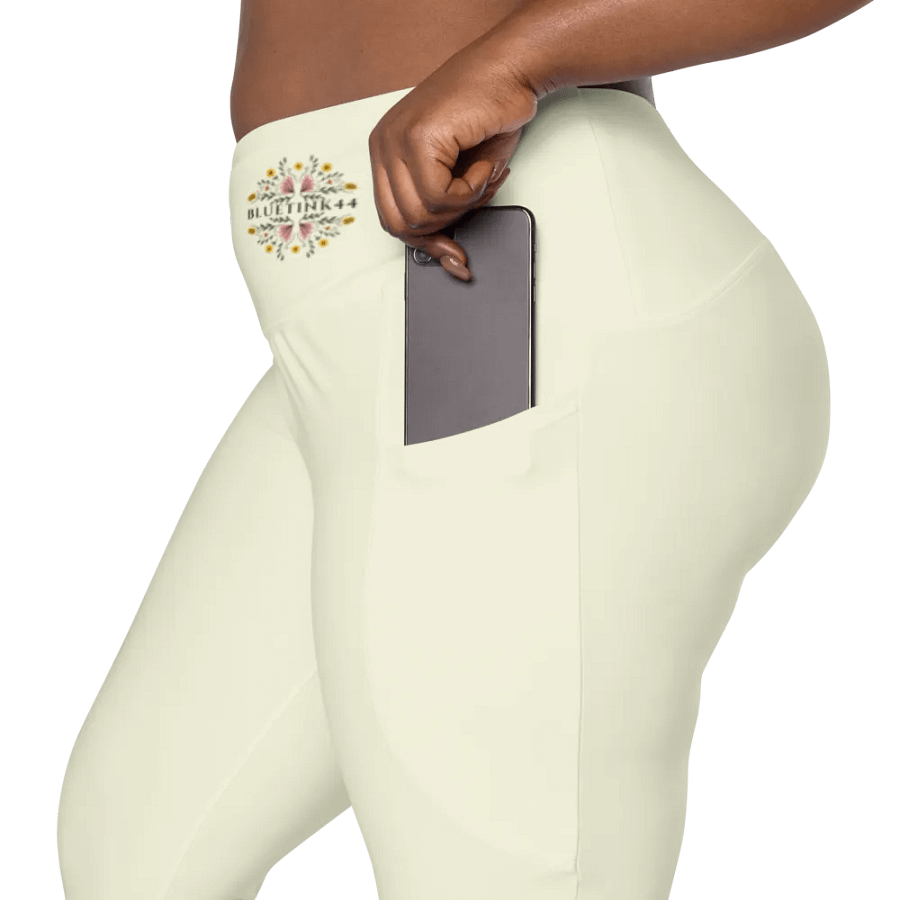 Sun-Kissed BlueTink Crossover Leggings with Pockets product image (8)