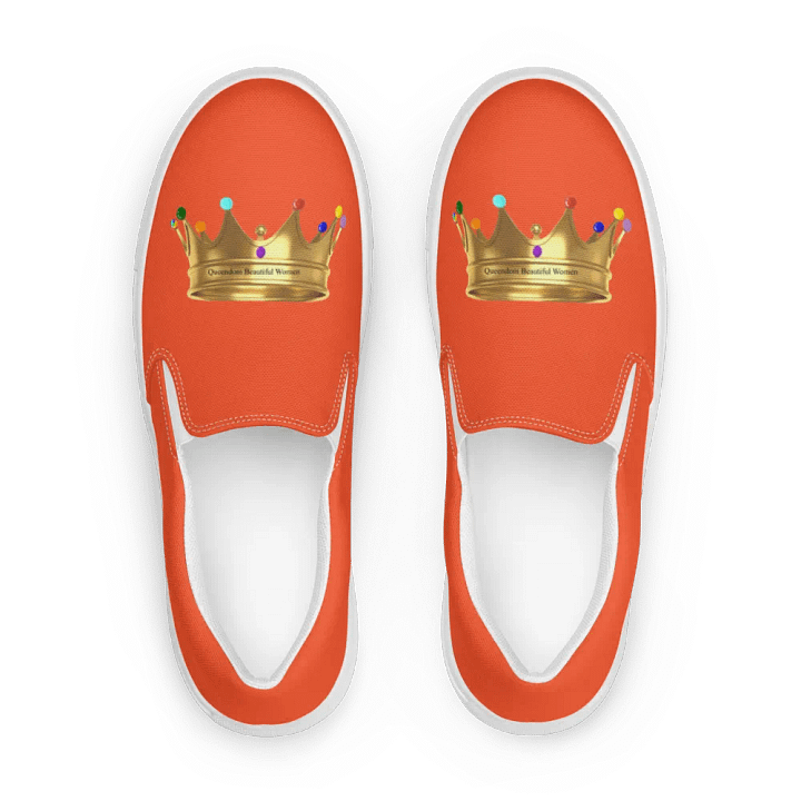 Queendom Beautiful Women Crown Canvas Shoes /Orange (TM) product image (1)