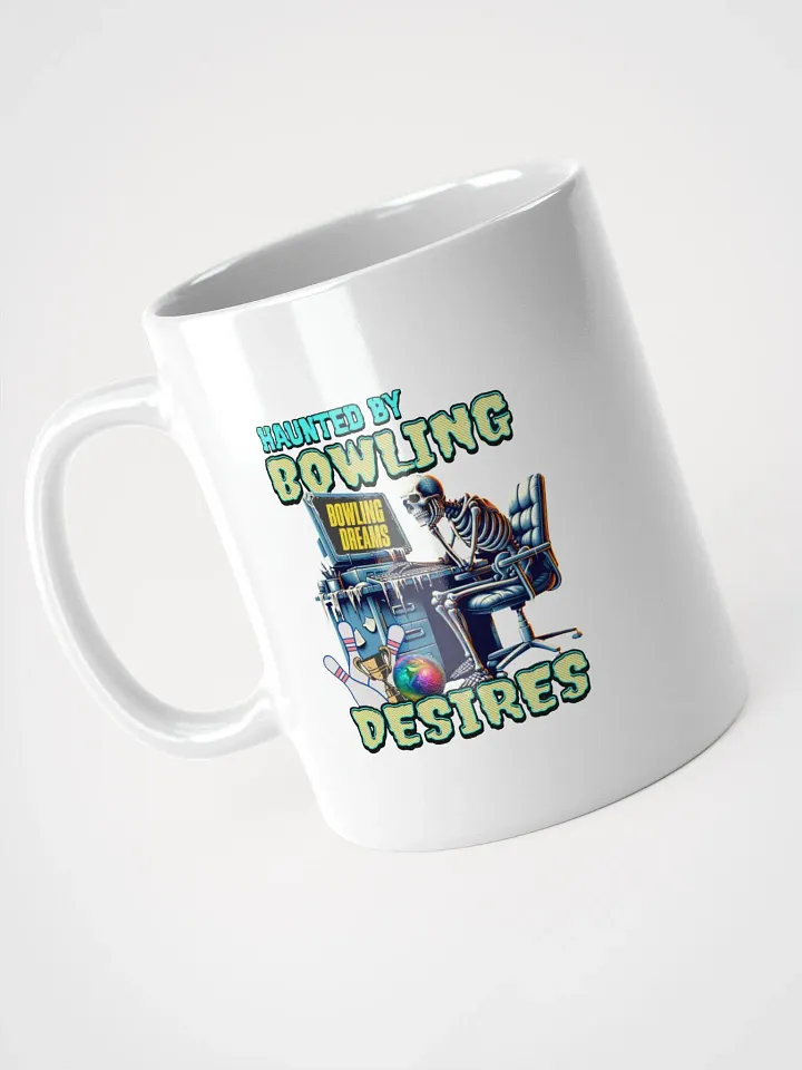 Haunted By Bowling Desires White Glossy Mug product image (2)