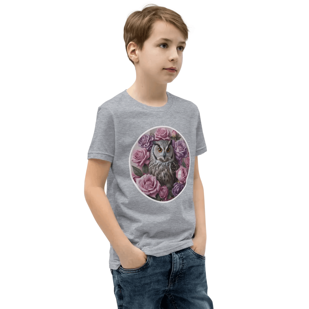 Owl and Roses Youth T-Shirt product image (24)