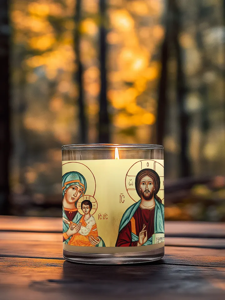Christ & Theotokos Soy Wax Candle – A Divine Glow product image (2)