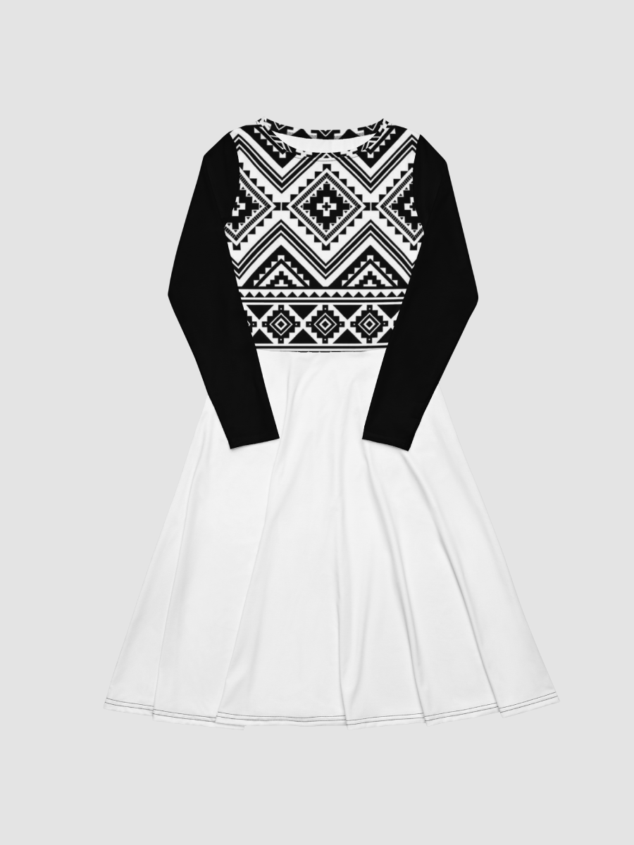 Tribal Print Long Sleeve Midi Dress product image (7)