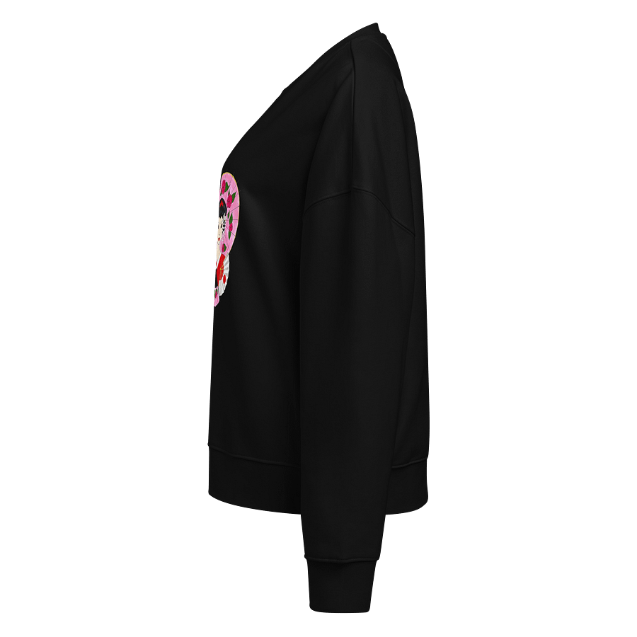Japanese Geisha (art by Dina R.) acrylic painting - Women's Organic Crew Neck Sweatshirt product image (3)