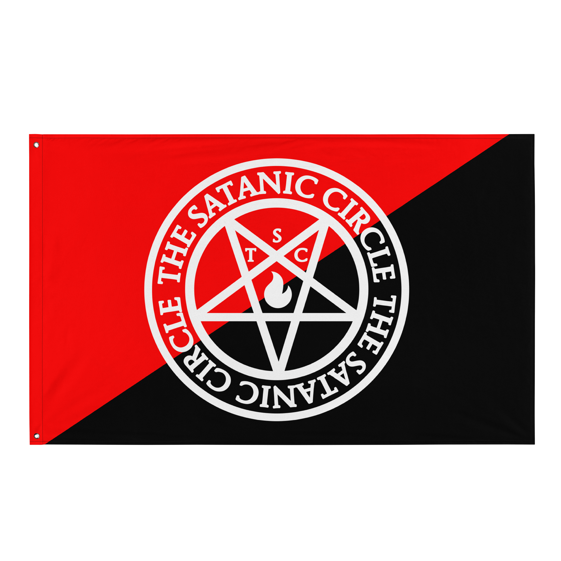 The Satanic Circle - Indoor Anarchist Flag product image (1)
