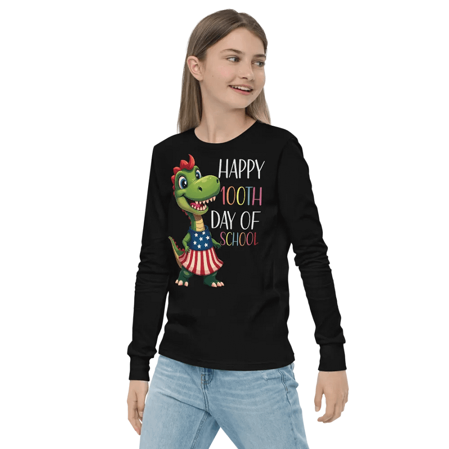 Happy 100th day of School Long Sleeve Tee product image (5)
