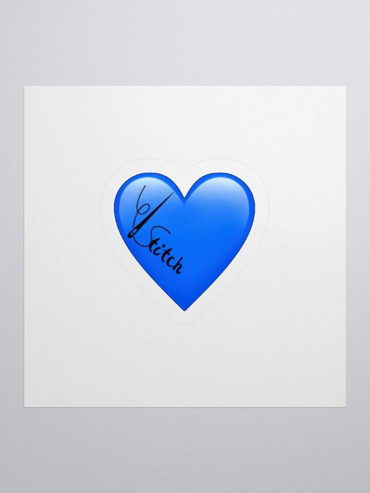 Stitched Heart Kiss Cut Stickers product image (1)