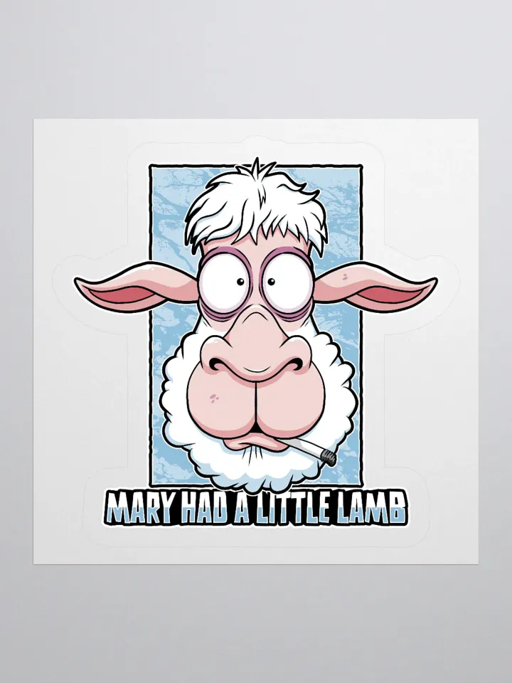 Funny Dark Fairy Tale Lamb Meme Vinyl Sticker product image (3)