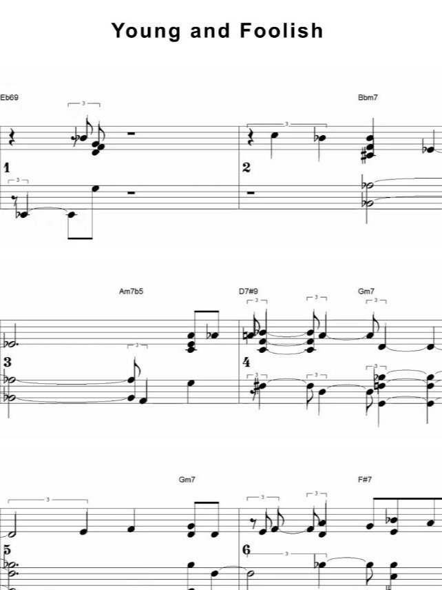 Young and Foolish - Piano sheet music product image (1)