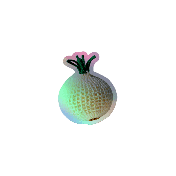 CozyAvocado Kiss-Cut Holographic Sticker Sheet Onion #1 product image (1)