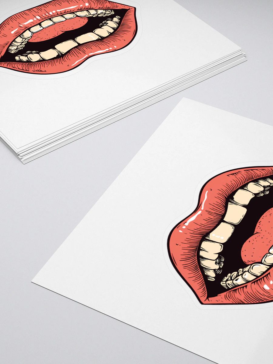 Open Mouth 80's Design Style sticker product image (4)