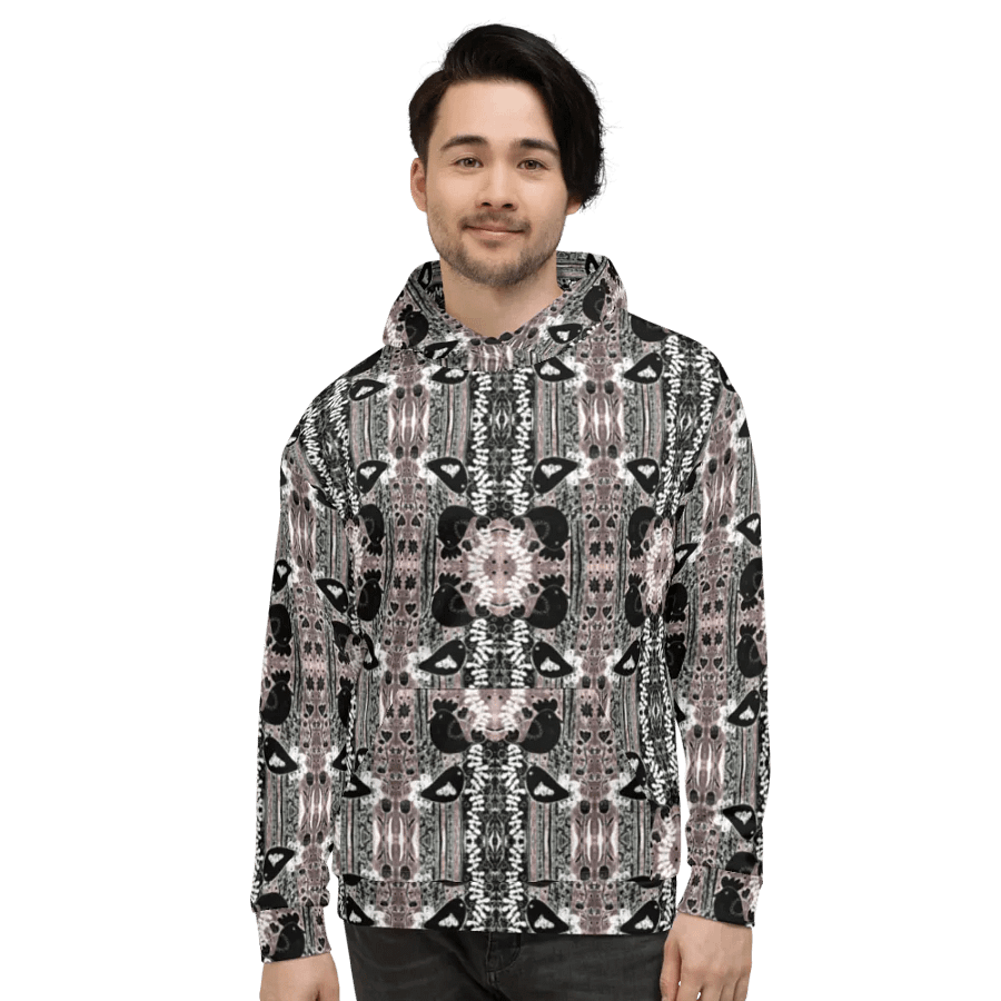Abstract Floral Birds Unisex All Over Print Pull Over Hoodie product image (5)