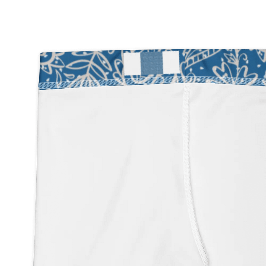 comfortable leggings in soft blue with white paisley  design for those that  like paisley pattern elements product image (9)