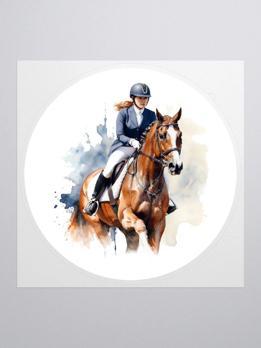 Female horse rider sticker product image (1)