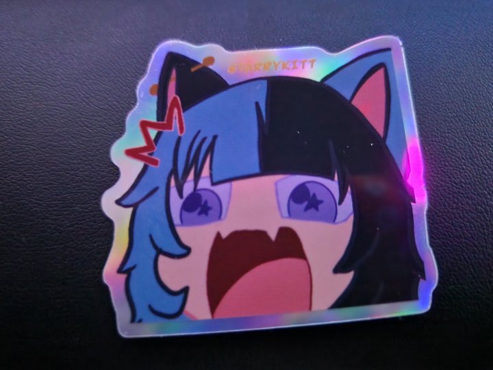 Starrykitt Yell Sticker (Holographic) product image (1)
