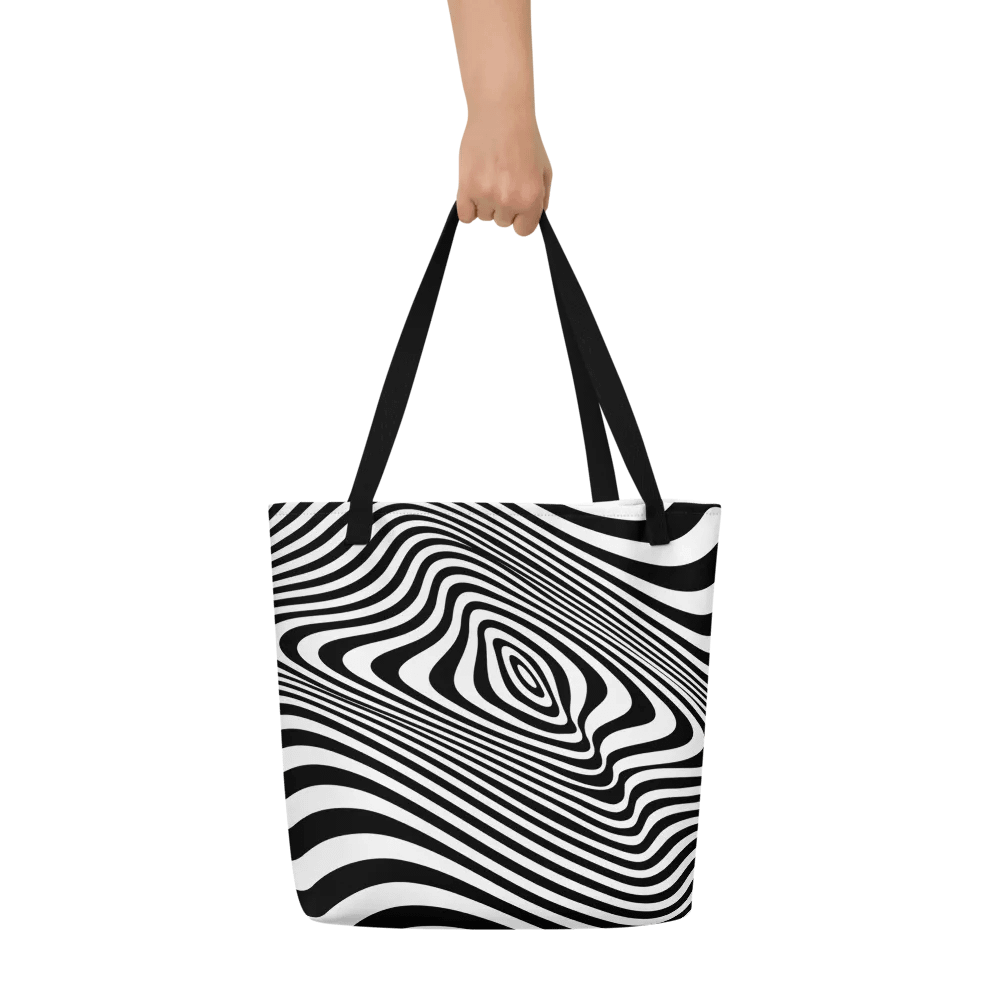 optic illusion Large Tote Bag for elegant ladies moms daughters friends product image (7)