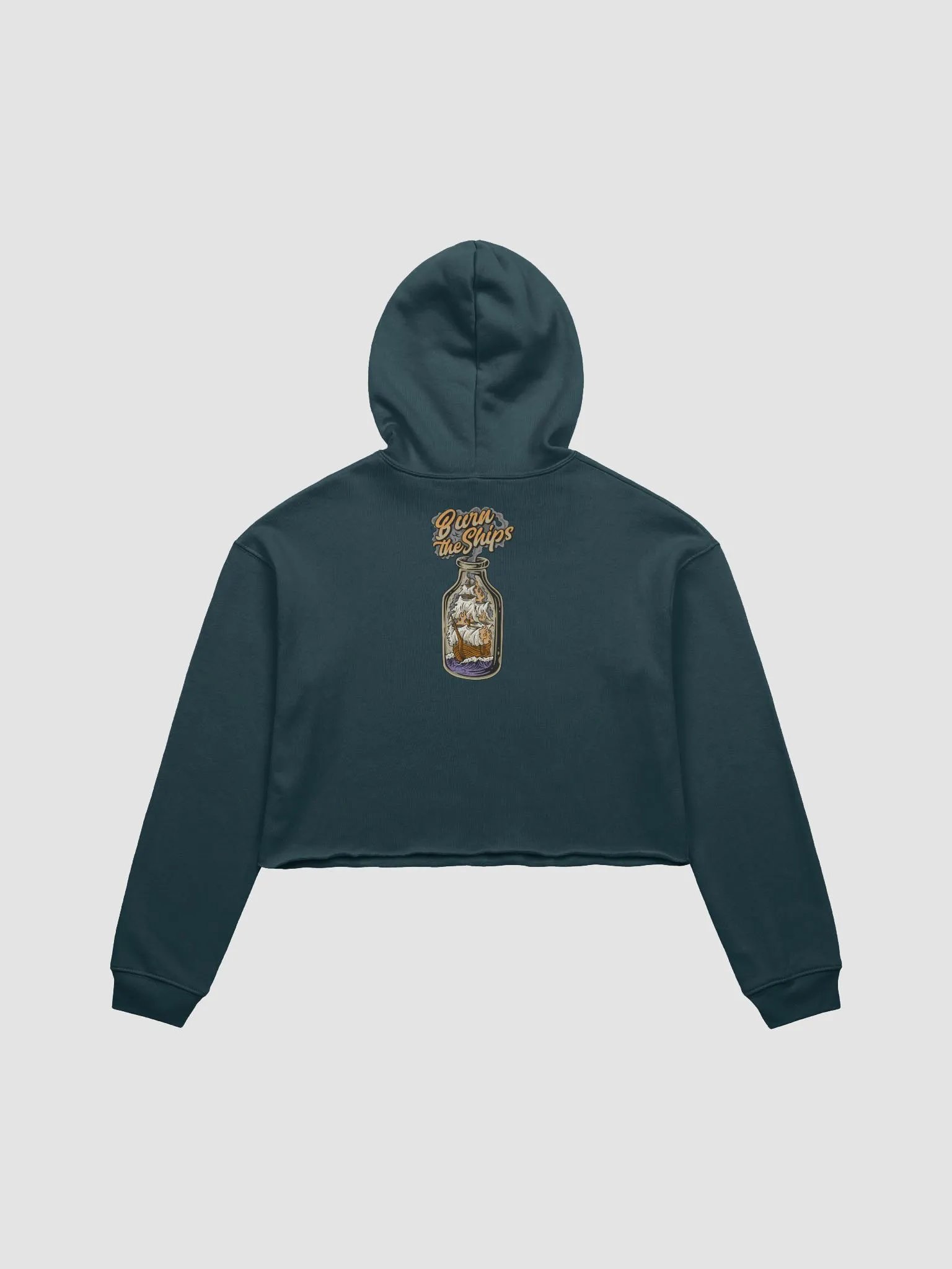 Double-Sided HGP Burn The Ships Crop Hoodie product image (11)