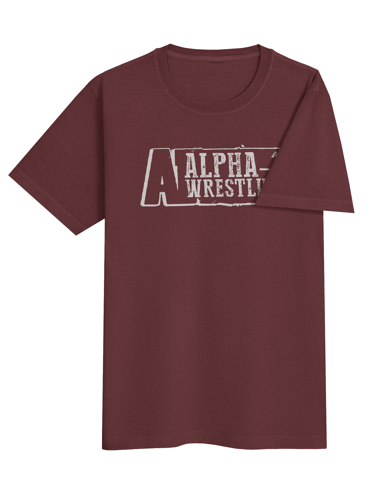 Oversized Tee | White Alpha-1 Wrestling Logo Centred product image (8)