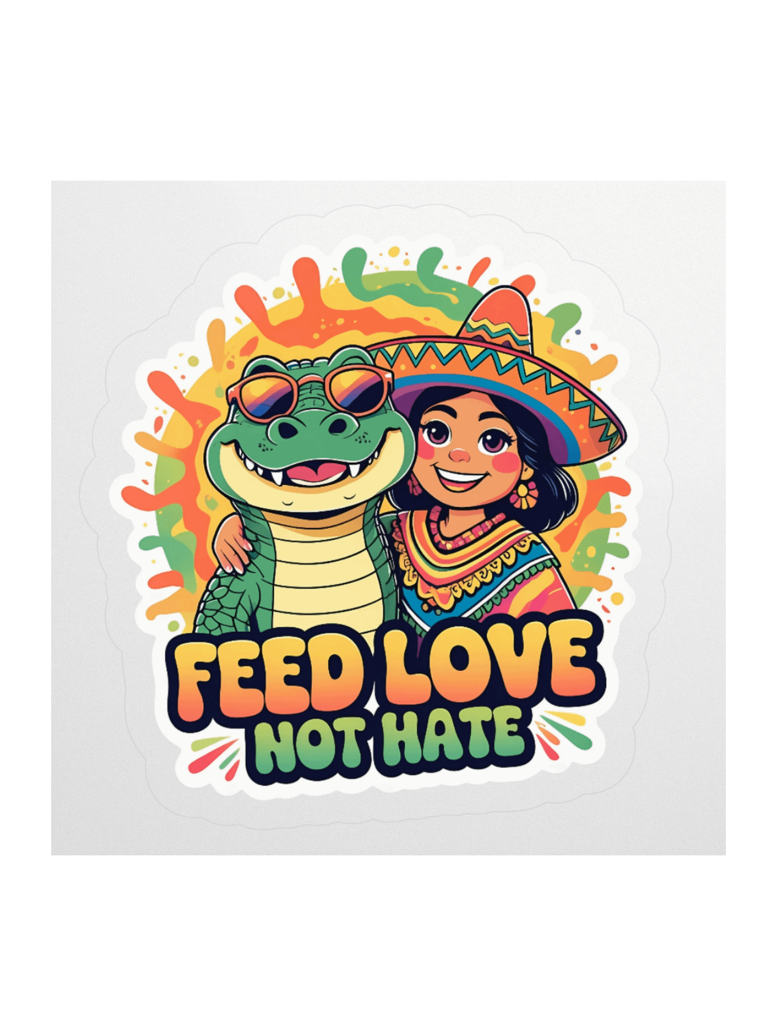 Love Gator Kiss Cut Stickers product image (1)