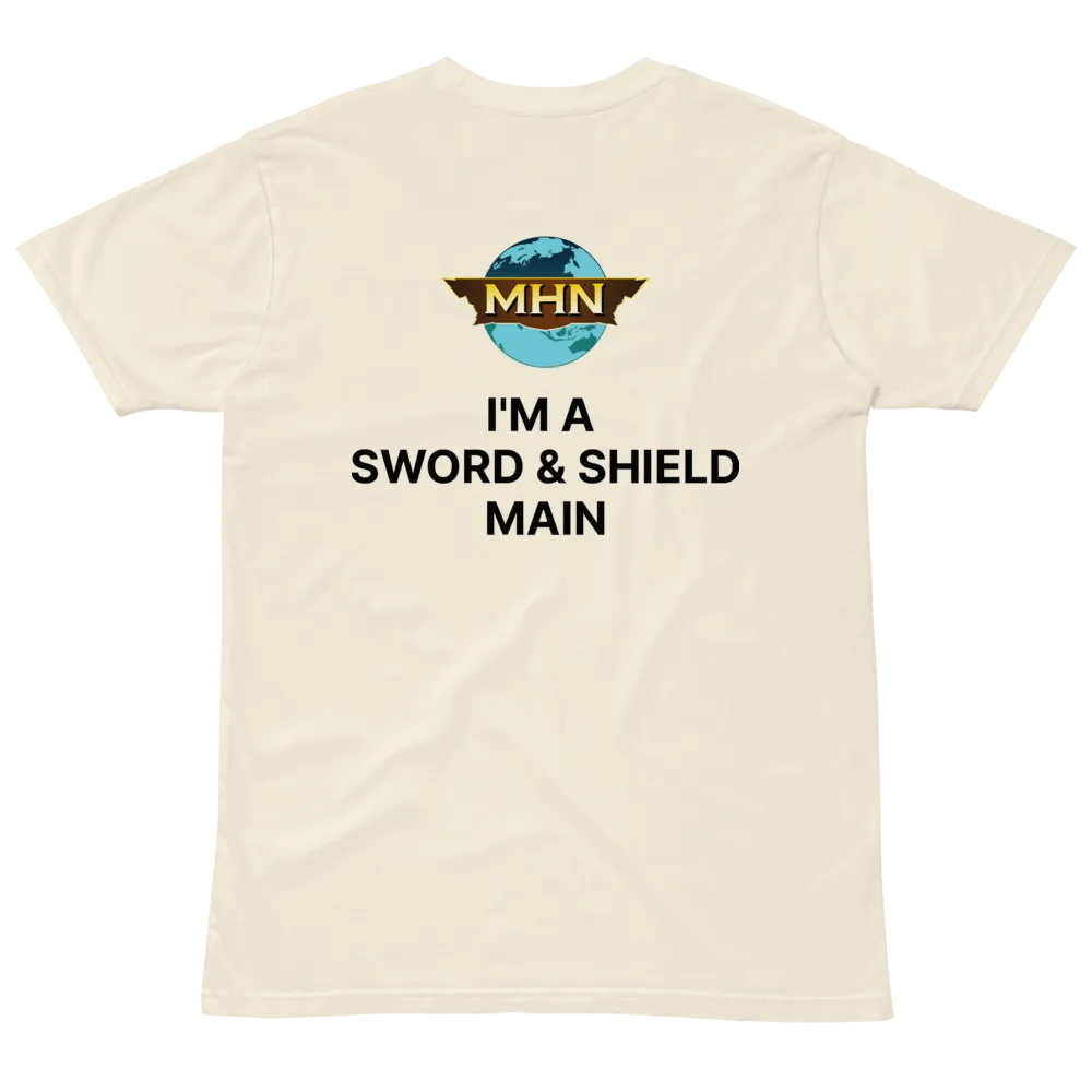 I'm A Sword And Shield Main MHN Emblem Unisex T-Shirt White/Natural product image (4)