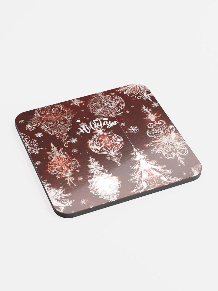 Festive Holiday Ornaments Cork Coaster gift for entertainers moms colleagues friends product image (2)