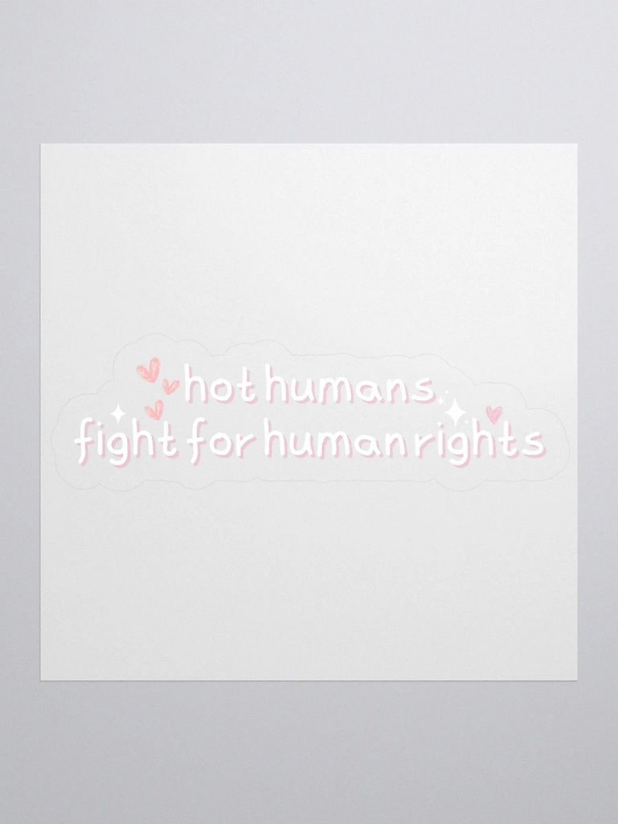 hot humans fight for human rights sticker product image (1)