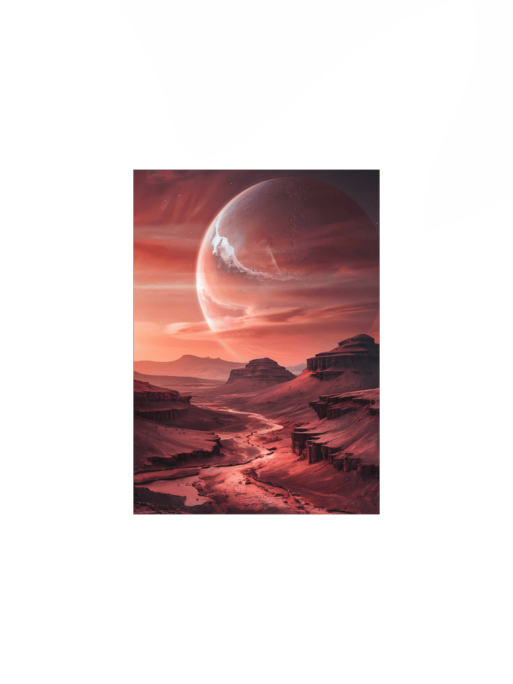 Red Planet - MARS- Landscape Poster – Photorealistic Sci-Fi Cosmic Wall Art product image (2)