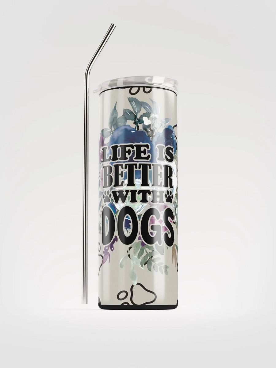 Floral Heart Dog Lover Tumbler product image (1)
