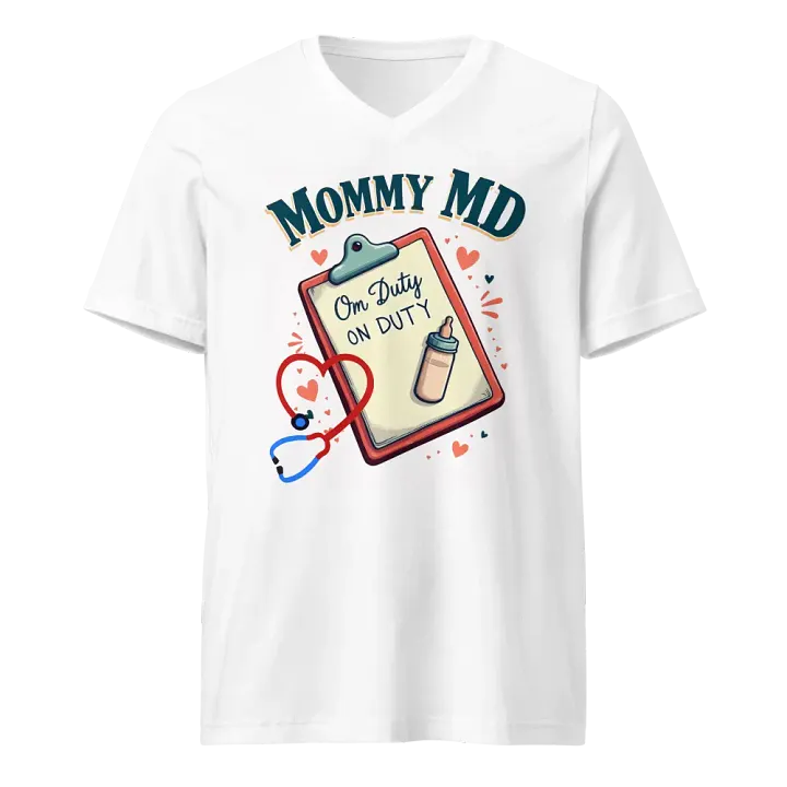 Mommy MD On Duty V-Neck Tee product image (5)