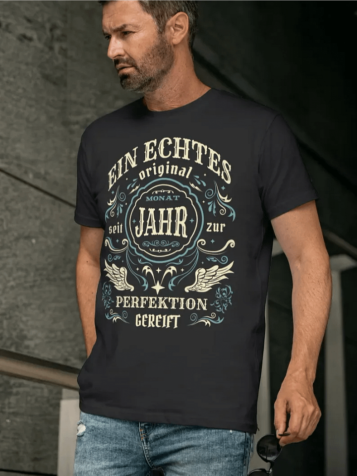 Geburtstag Shirt, Personalisiertes Geschenk | Jahreszahl Monat Shirt | Geburtstag Geburtsjahr | Original Geburtstag, Birthday Tee product image (2)