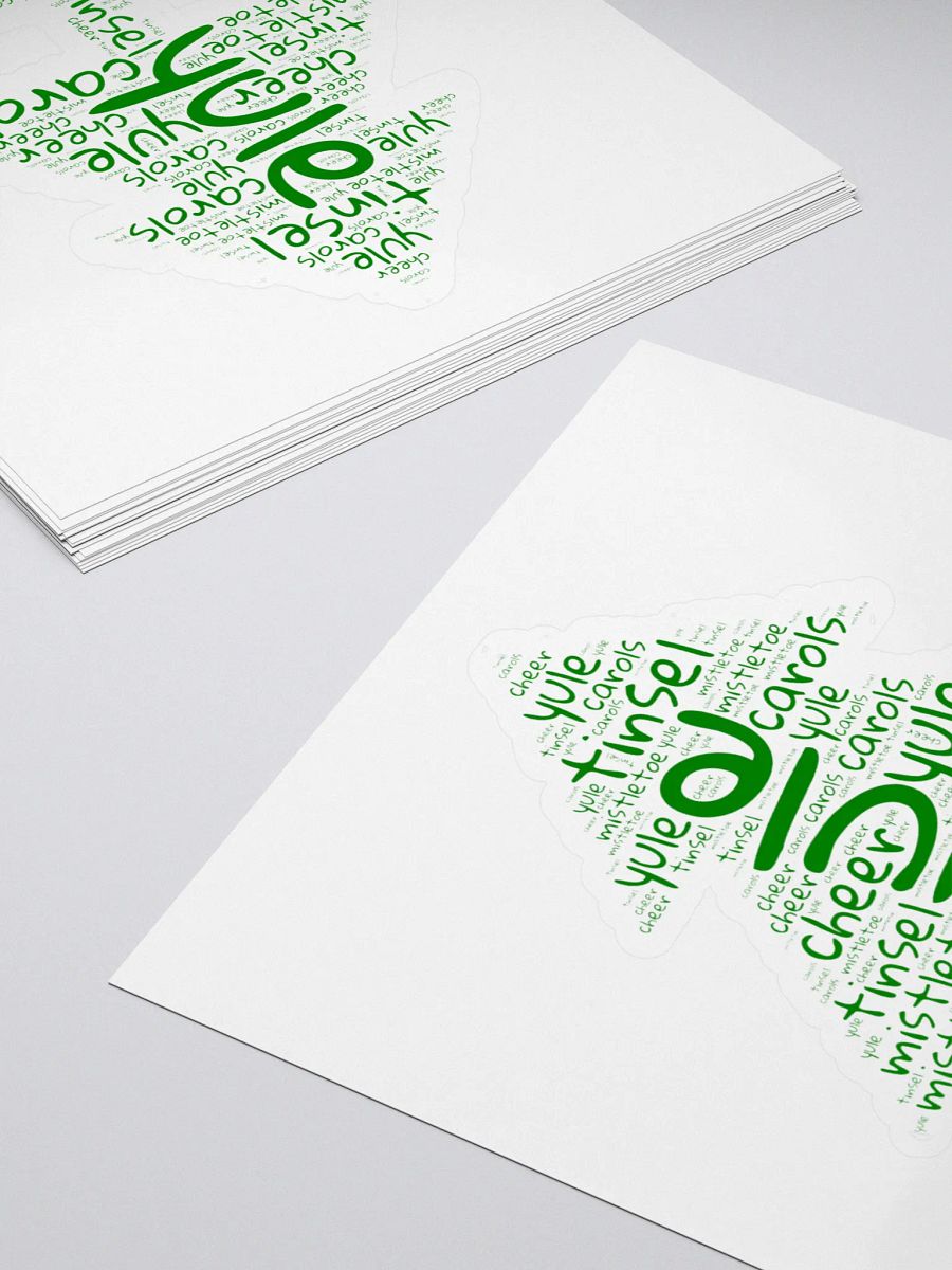 Christmas Spirit Word Art Kiss Cut Stickers product image (4)