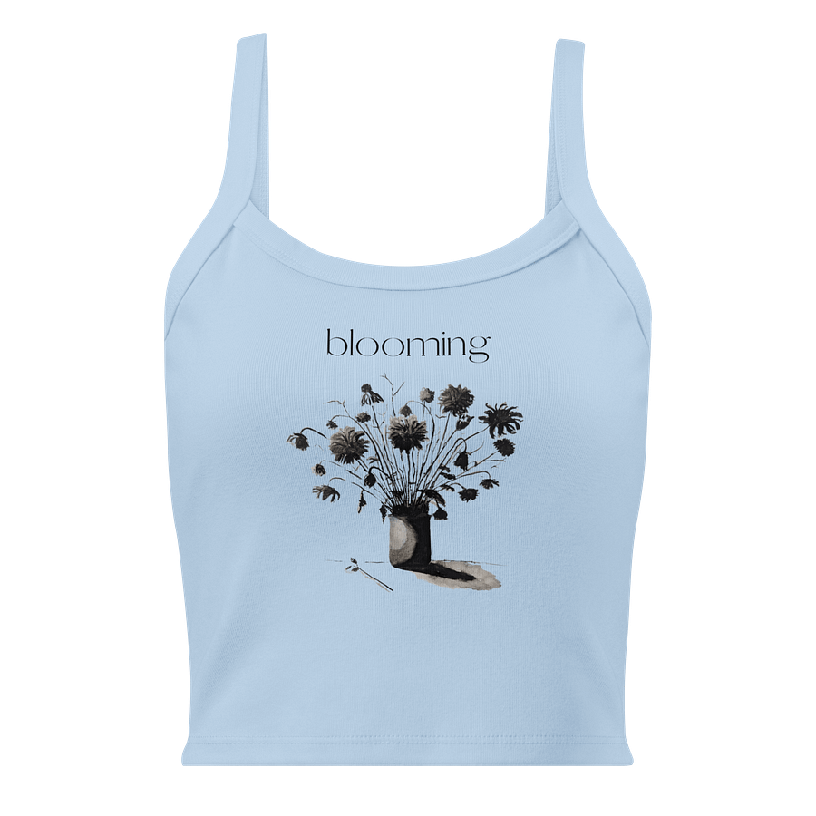 'blooming' women's micro-rib tank top product image (1)