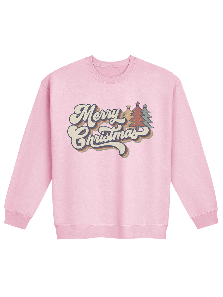 Retro Merry Christmas 70s Vintage Holiday Sweatshirt product image (2)