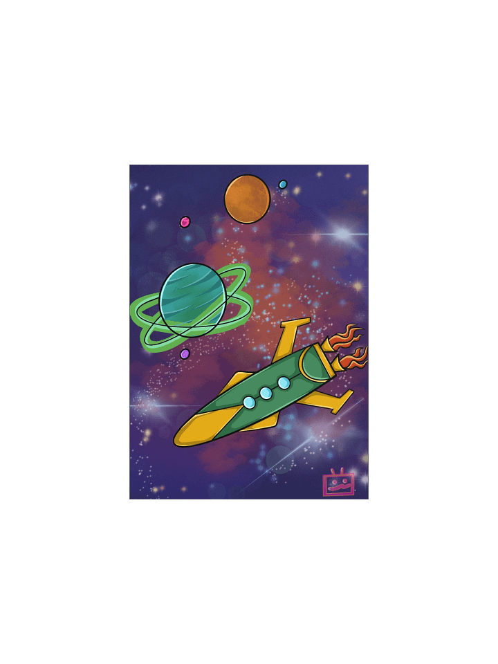 5x7 Space Ship Print product image (1)