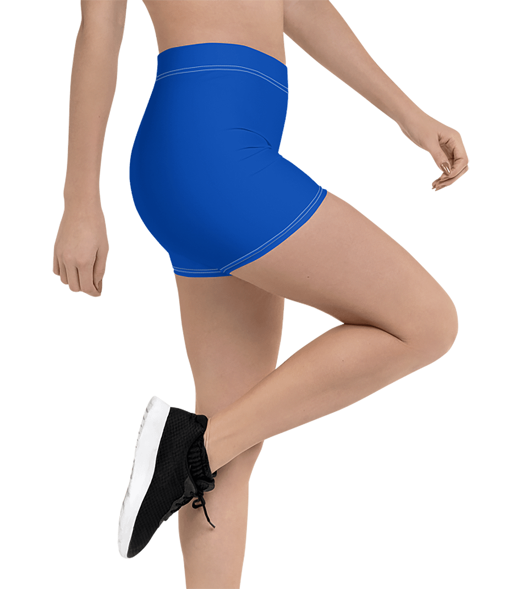Plain Color Absolute Blue Bike Shorts product image (3)