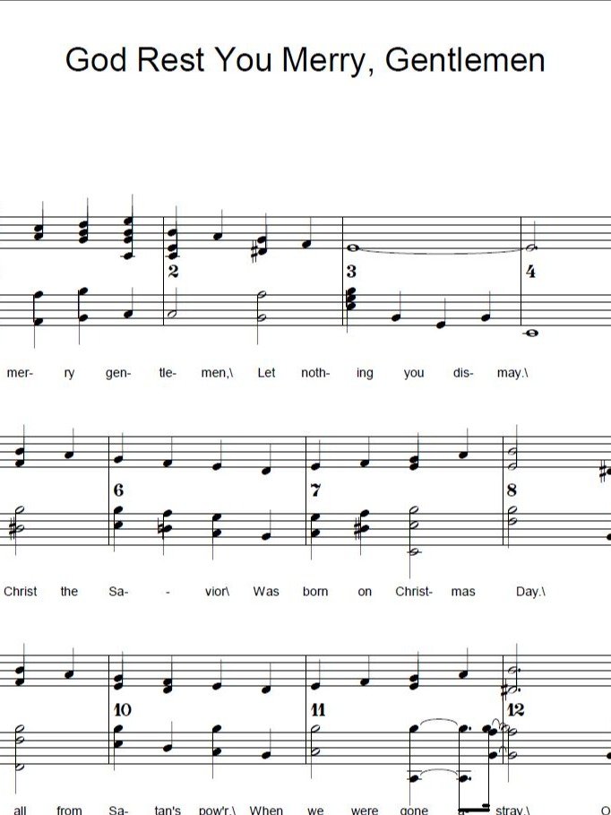 God Rest You Merry, Gentlemen - Christmas - Piano sheet music product image (1)