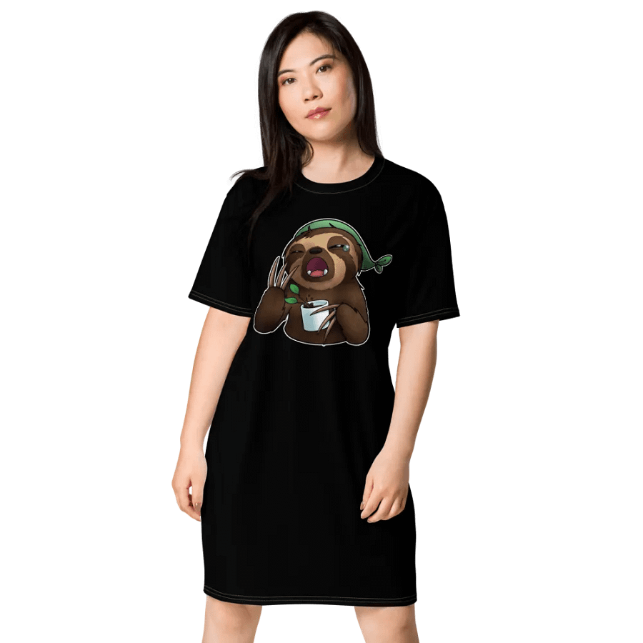 Black Snoozy Sloth All-Over Dress product image (1)