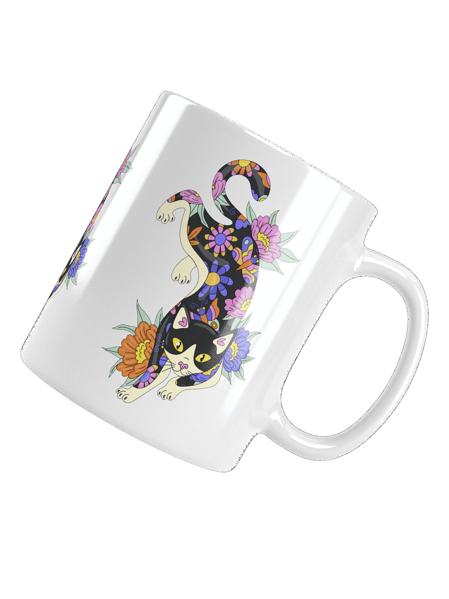 Floras Feline | White Glossy Mug product image (5)