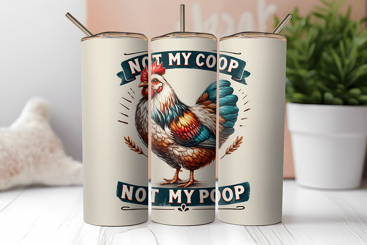 Vintage Rooster Stainless Steel Tumbler product image (2)