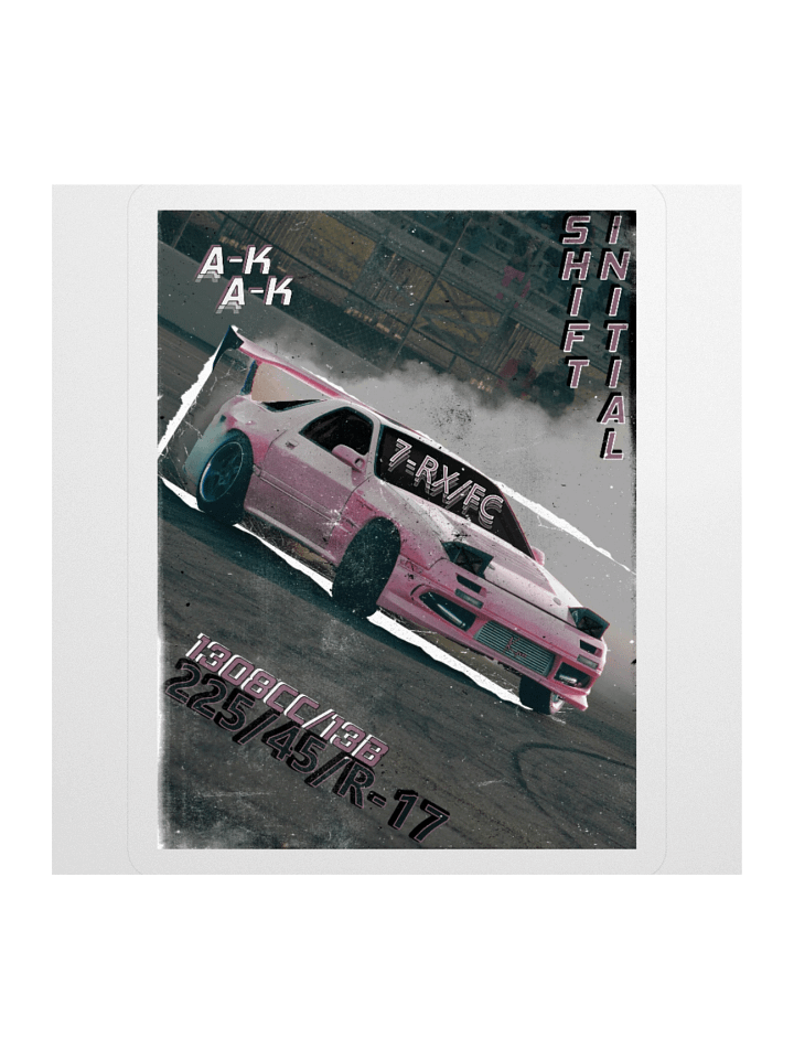 Initial Shift, FC/RX-7 Drift Cut-out | Kiss-cut Sticker product image (1)