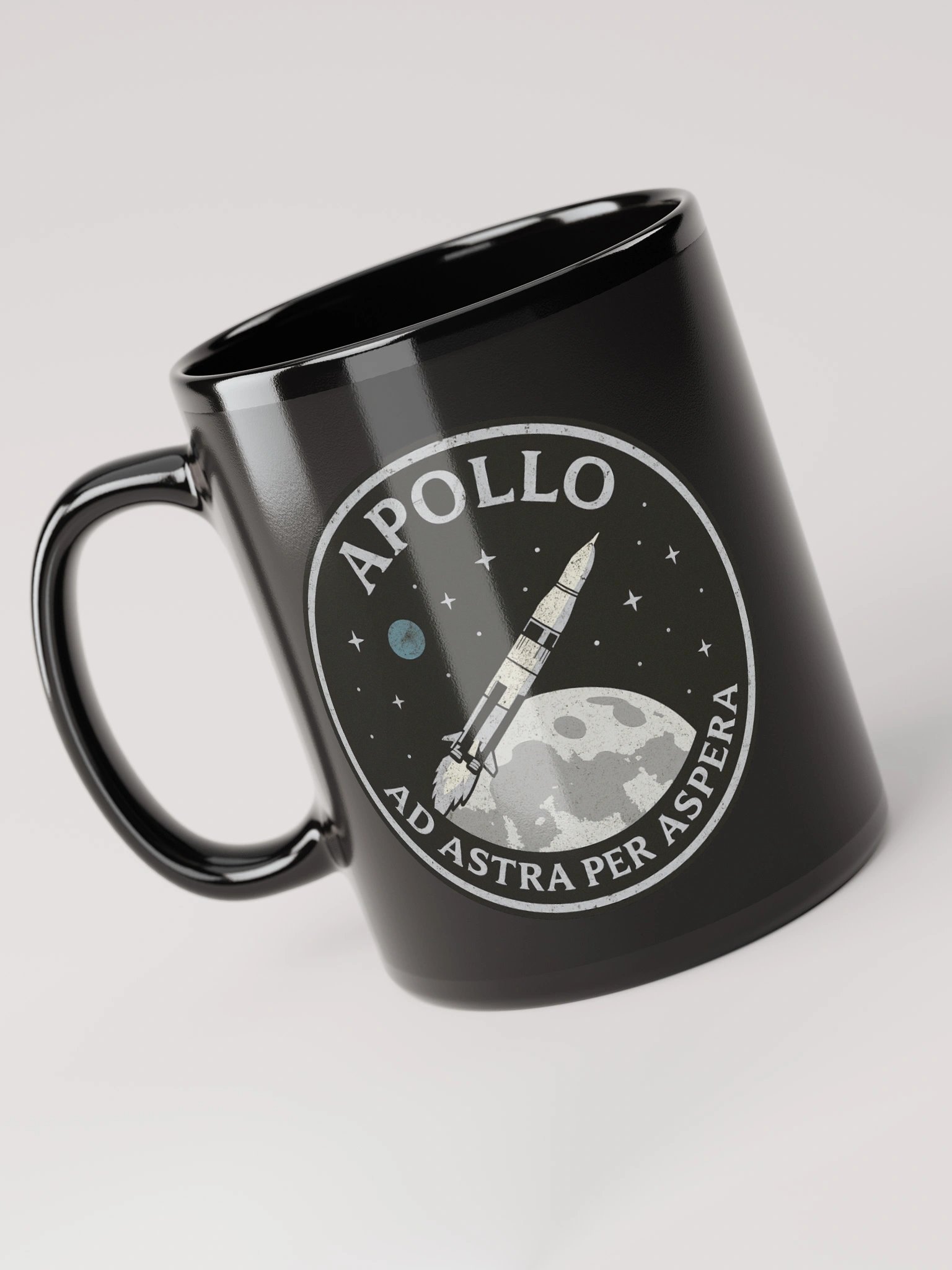 Apollo Program Mug – Ad Astra Per Aspera Coffee Cup | NASA Moon Mission Tribute product image (3)