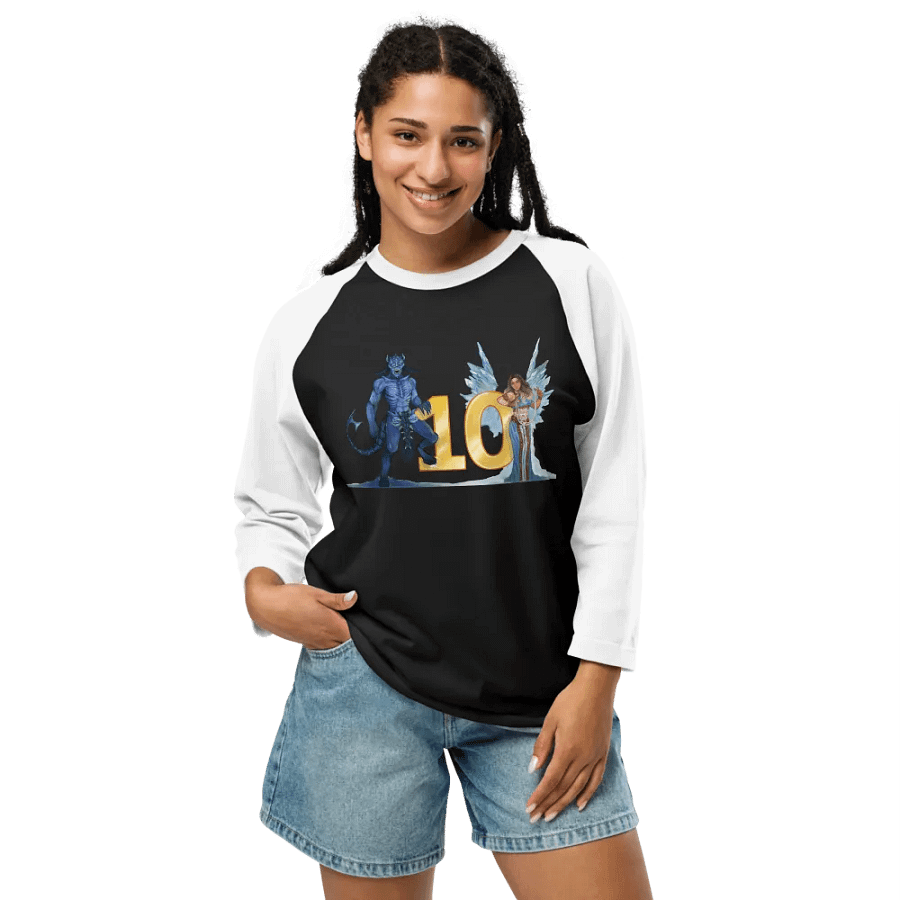 10th Anniversary 3/4 Sleeve Raglan Shirt product image (8)