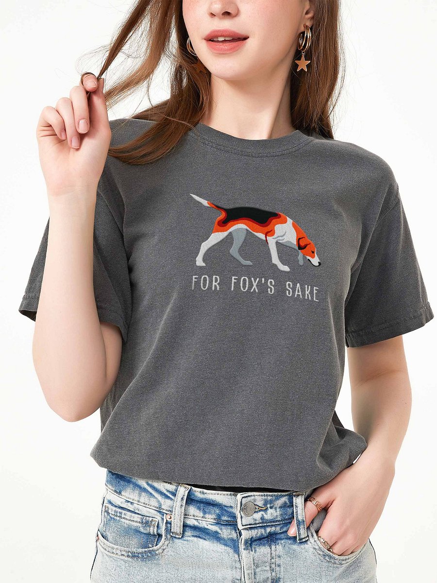 For Fox's Sake T-Shirt(Embroidered) of an American Foxhound(Tricolor) product image (2)
