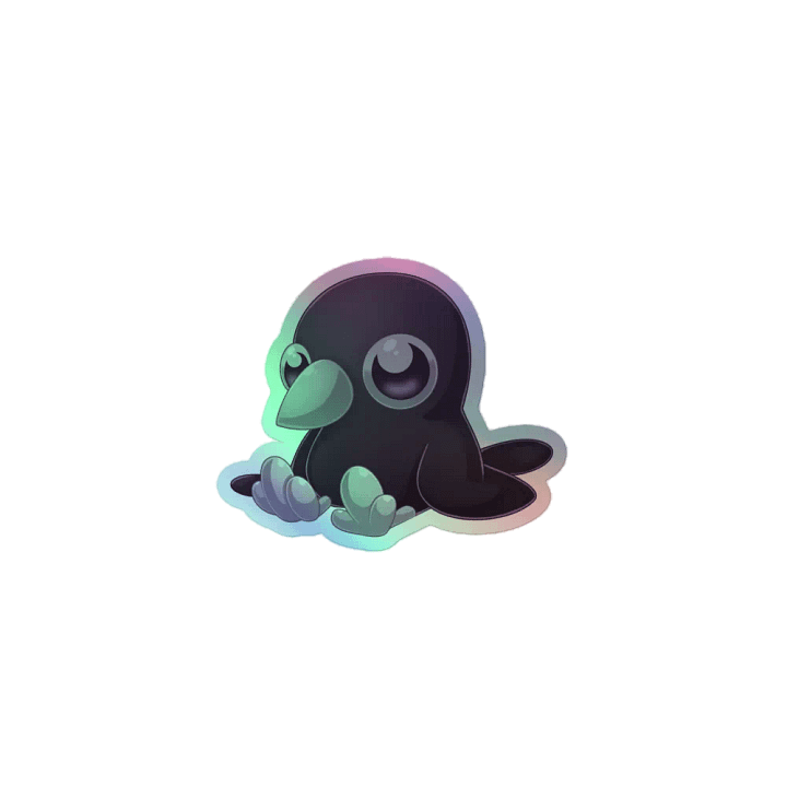 Toll the Raven Holographic Sticker product image (1)