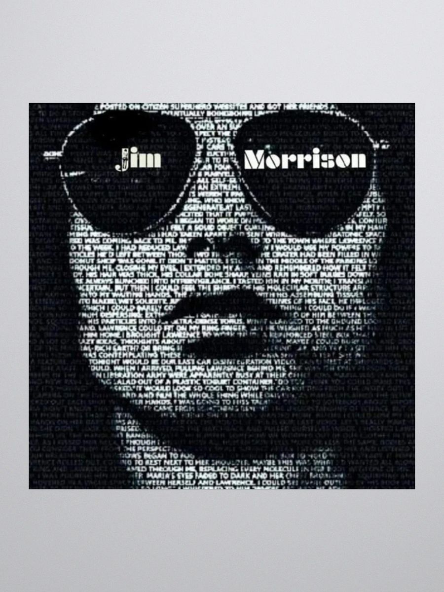 Jim Morrison | Black & White Art Sticker | The American Poet | The Doors product image (2)