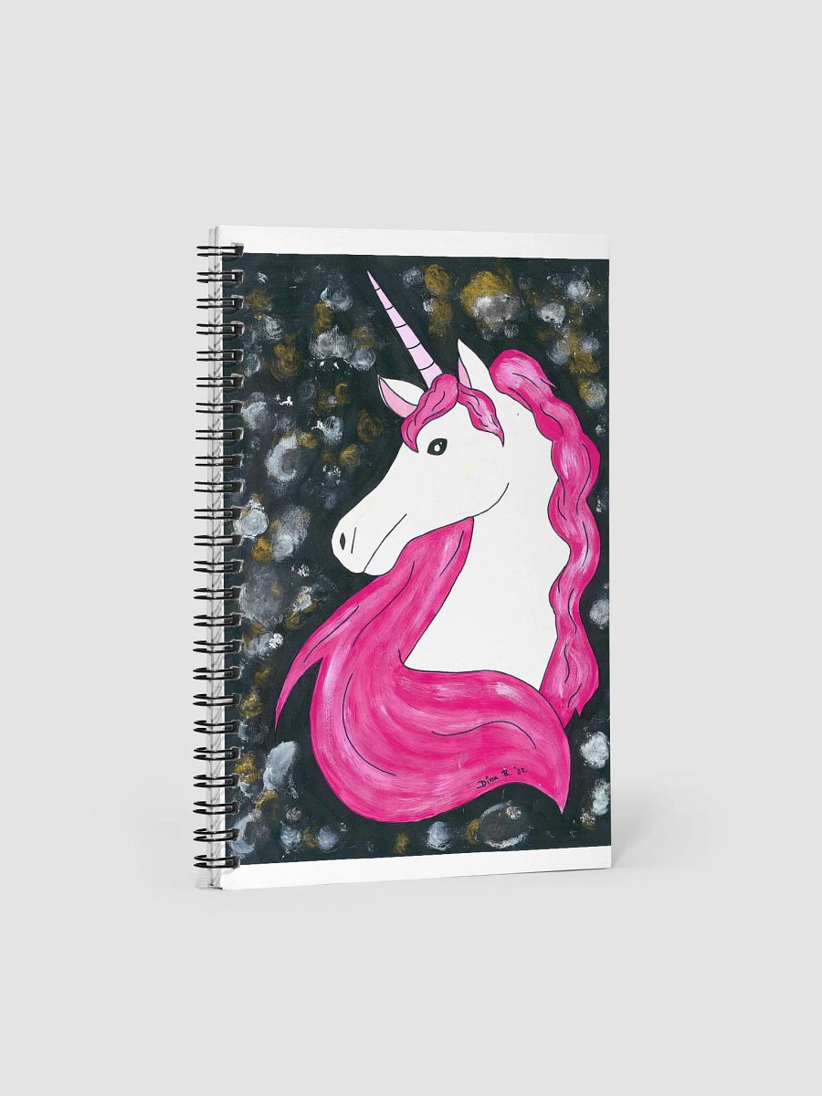 Unicorn (art by Dina R.) acrylic painting picture - Spiral Notebook product image (1)