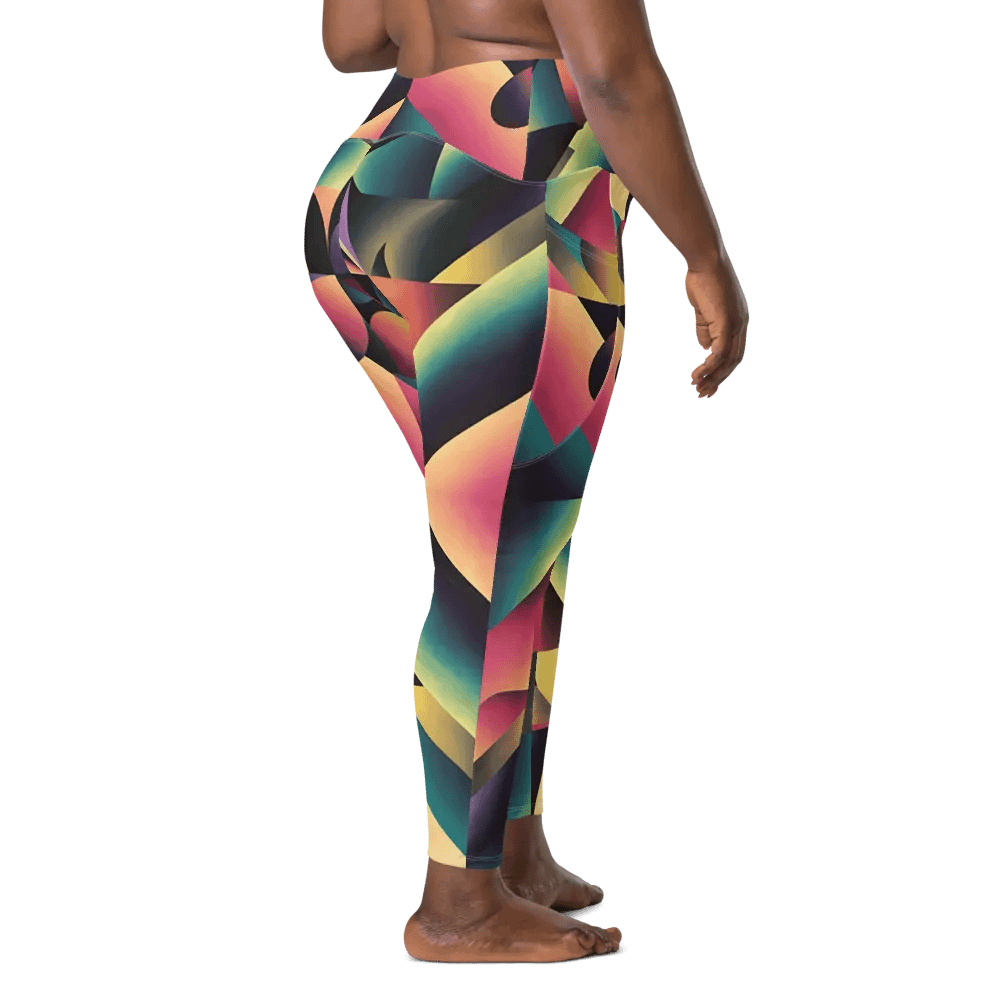 Abstract Lithographic Pattern Design Leggings with pockets - V7 product image (3)