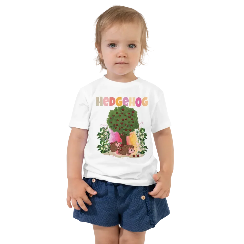 Hedgehog Cute Colorful Funny Bella +Canvas Toddler T-Shirt – Fun Gift for Kids product image (2)