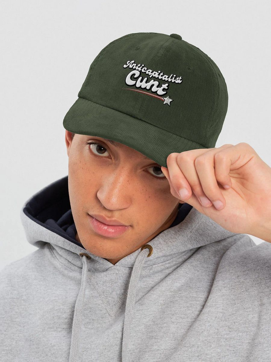 ANTICAPITALIST C*NT 3D corduroy dad hat product image (6)
